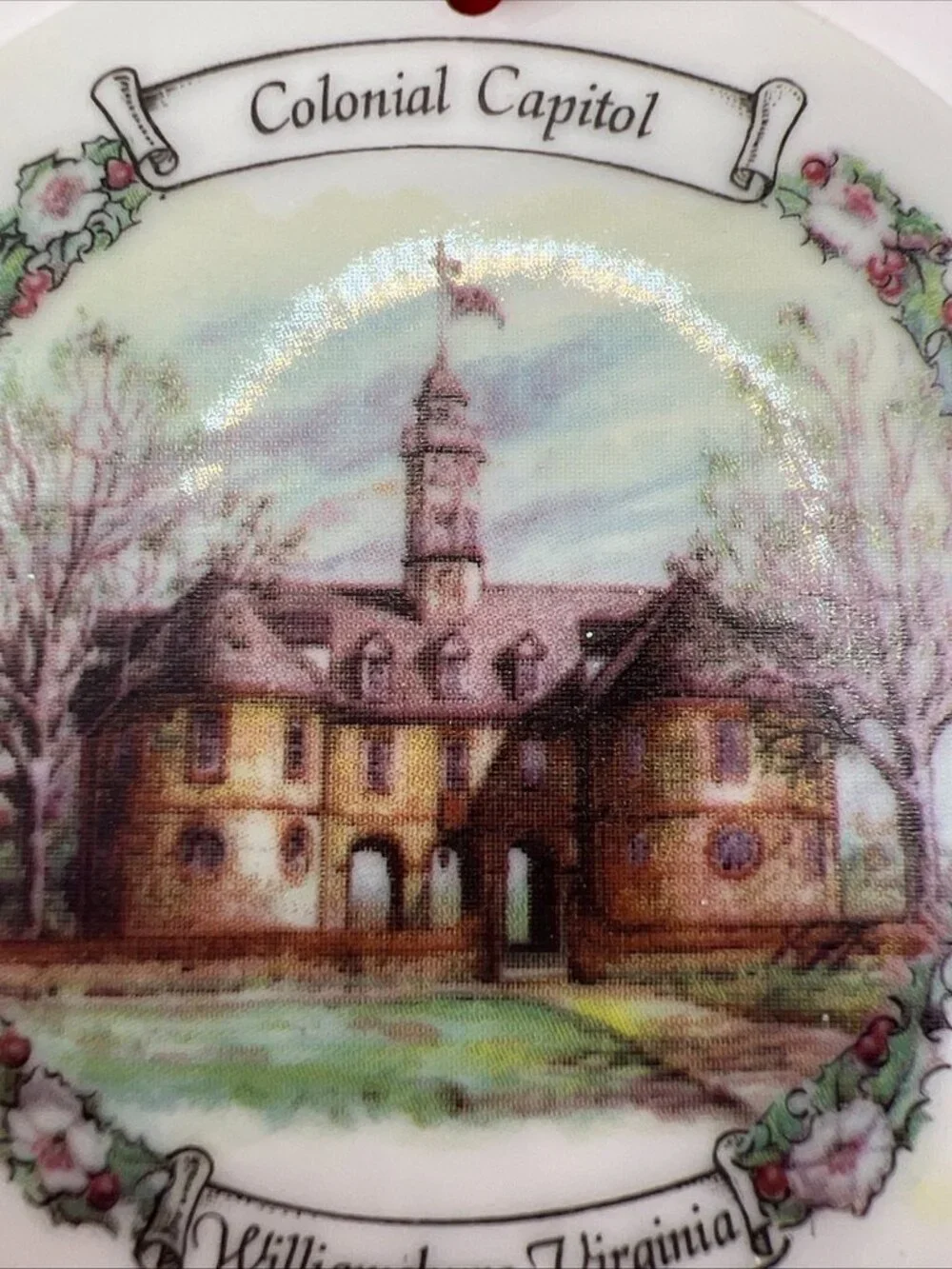 Barlow Custom Williamsburg Virginia Ornament Capitol 1996 Porcelain Hand Crafted